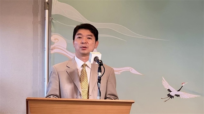 中國駐東京旅游辦事處主任歐陽安致辭。中國駐東京旅游辦事處供圖