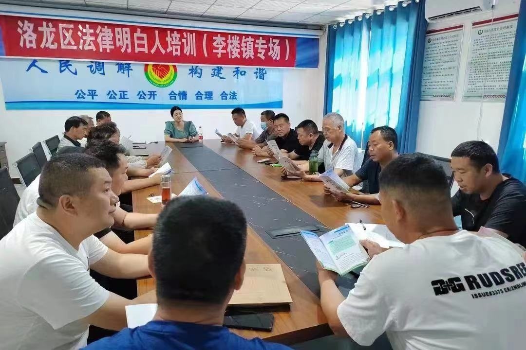 河南省洛陽(yáng)市洛龍區(qū)李樓司法所開(kāi)展《民法典》專題普法講座暨“法律明白人”培訓(xùn)。河南省司法廳供圖