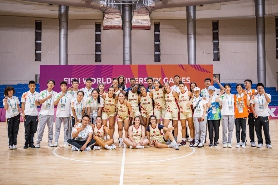 成都大運會葡萄牙女子籃球隊。 受訪者供圖