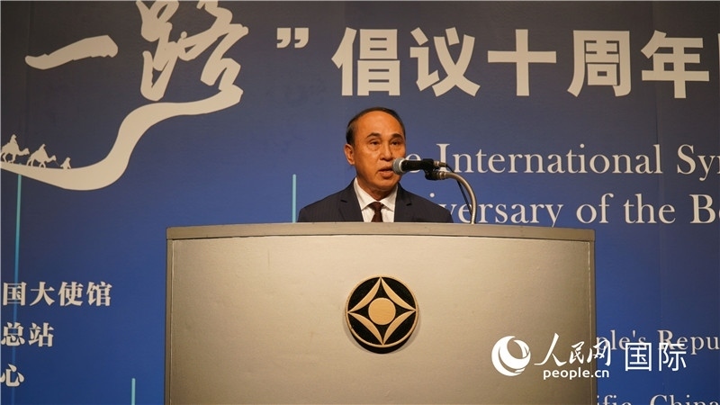 柬埔寨駐日大使圖伊瑞發(fā)言。人民網(wǎng) 蔣曉辰攝