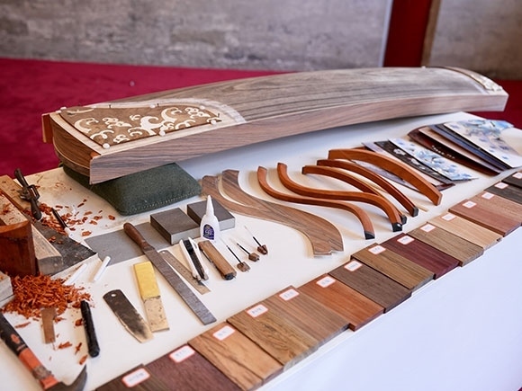 蘭考古箏制作展示。中央音樂學(xué)院供圖