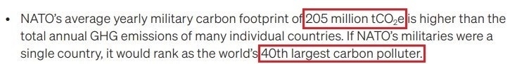 看看北約的“碳足跡”，就知道西方的氣候承諾有多扯