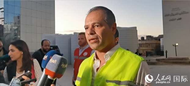 埃及衛(wèi)生部官員艾哈邁德·馬赫迪在接受記者采訪。人民網(wǎng)記者 沈小曉攝