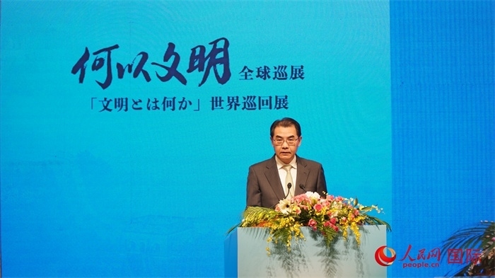 中國(guó)駐日本大使吳江浩致辭。人民網(wǎng) 蔣曉辰攝