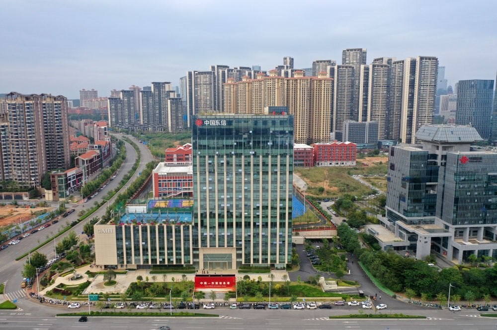 中國—東盟信息港（無人機照片）。