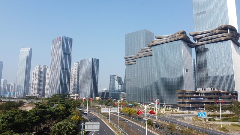 2024年1月1日，廣東珠海，橫琴粵澳深度合作區(qū)樓群。