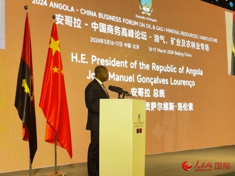 安哥拉總統(tǒng)若昂·曼努埃爾·貢薩爾維斯·洛倫索。人民網(wǎng)記者 張榮攝