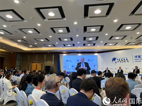 3月27日，博鰲亞洲論壇2024年年會“全球地緣政治展望”分論壇現(xiàn)場。人民網(wǎng) 艾里士攝