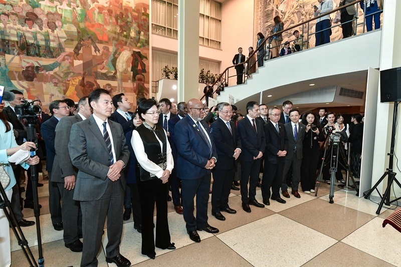 圖為“遇鑒漢字，和合共生”漢字展活動現(xiàn)場。（主辦方供圖）