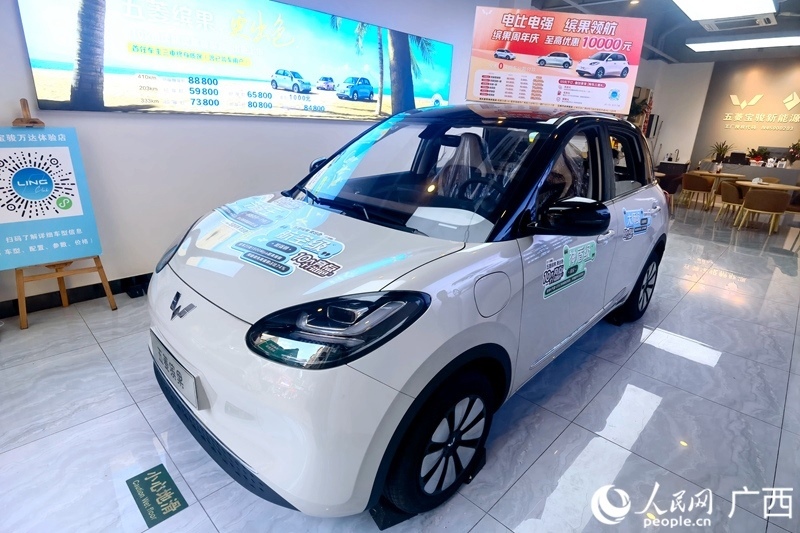 五菱汽車推出置換補貼。人民網(wǎng)記者 陳燕攝