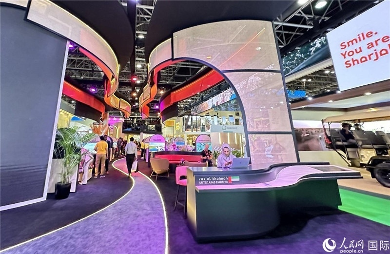 阿聯(lián)酋沙迦展臺。人民網(wǎng)記者管克江攝