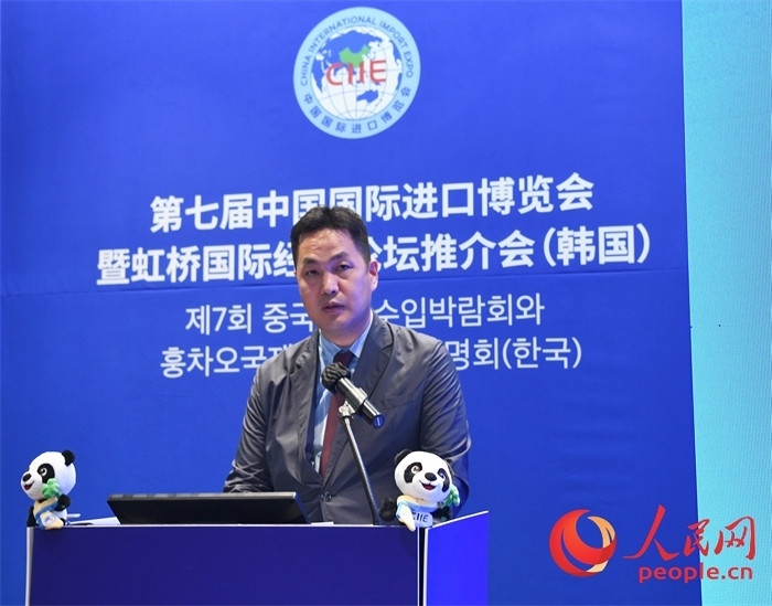 在華韓國創(chuàng)新中心代表金鐘文發(fā)言。 人民網(wǎng) 程安康攝