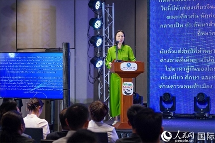 中國駐泰國大使館公使銜參贊常禹萌致辭。（普拉維攝）