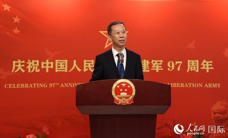 中國(guó)駐瑞典大使崔愛(ài)民致辭。人民網(wǎng)記者 殷淼攝