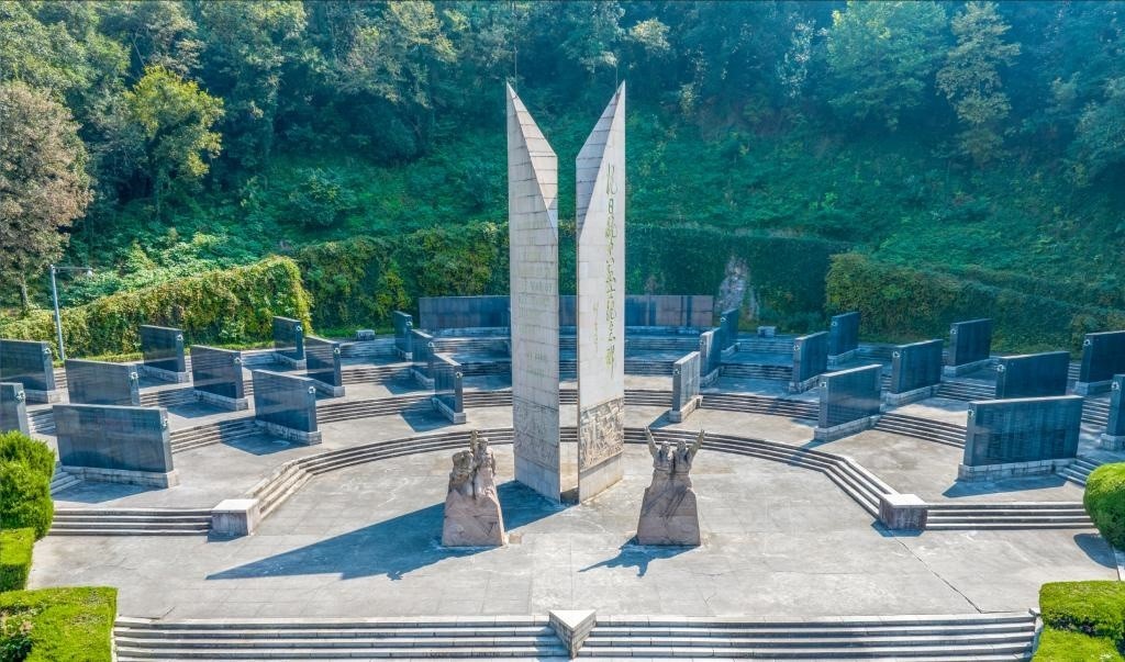 抗日航空英烈紀(jì)念碑廣場。（受訪單位供圖）