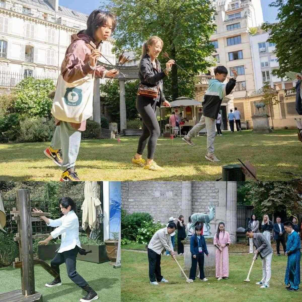 中國傳統(tǒng)體育項目互動體驗區(qū)樂趣橫生?！爸袊摇惫﹫D