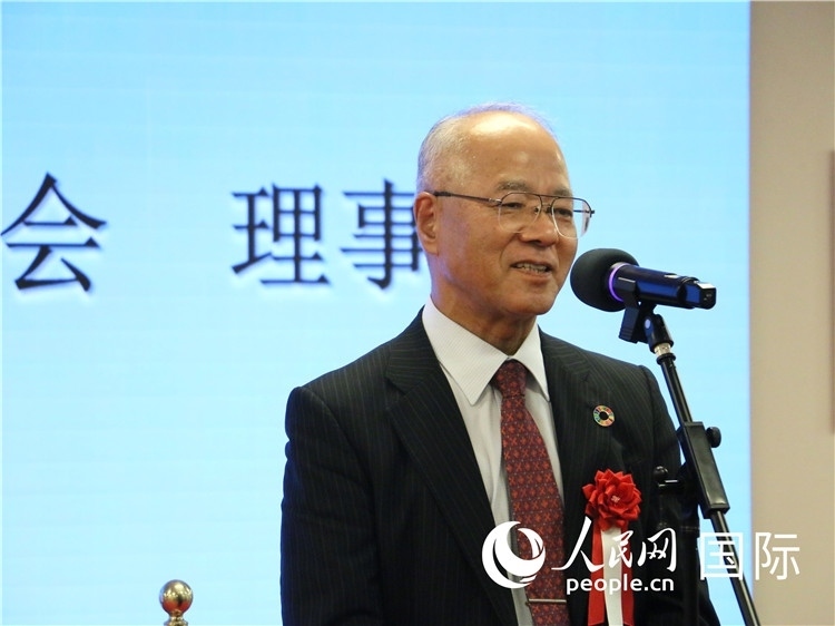日中協(xié)會(huì)理事長(zhǎng)瀨野清水致辭。人民網(wǎng) 許可攝