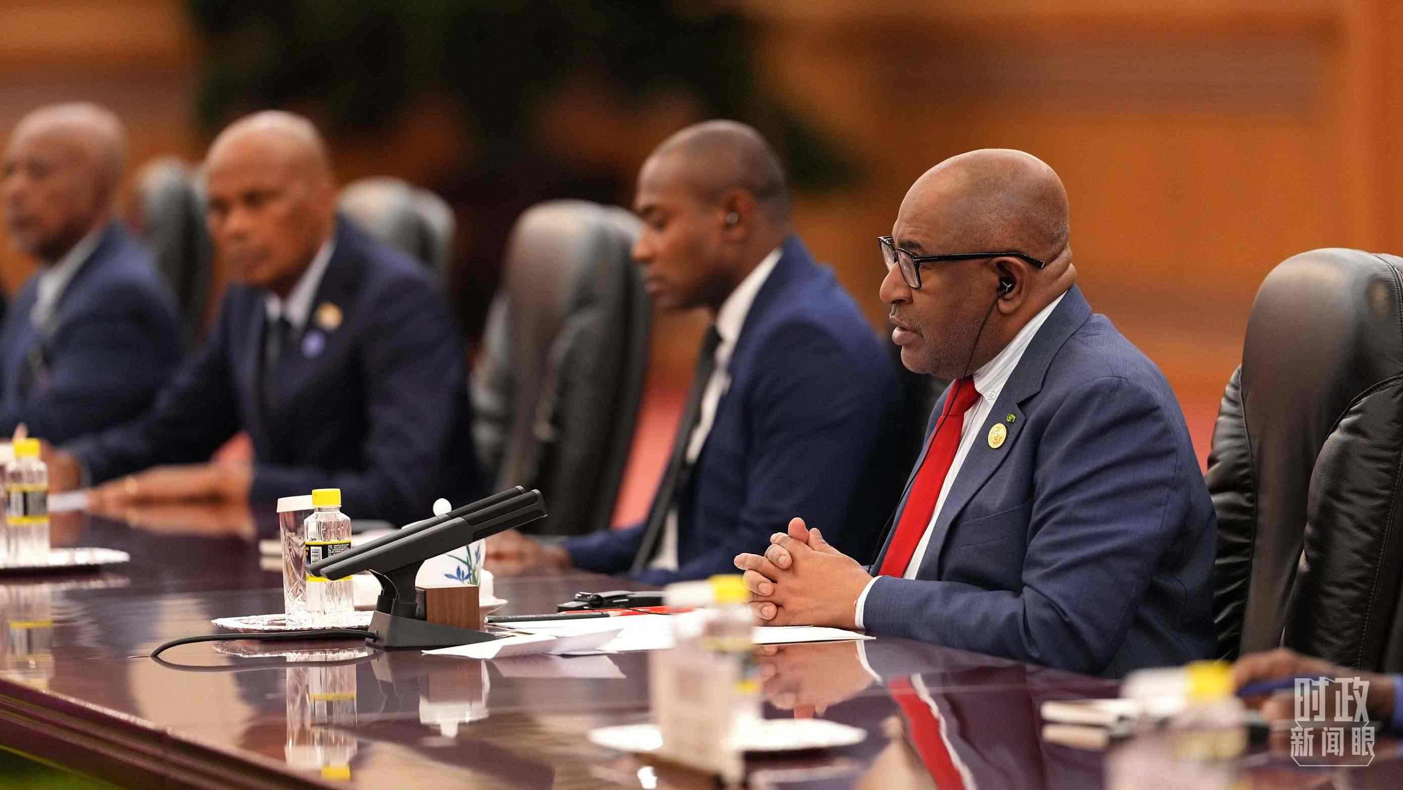 △科摩羅總統(tǒng)阿扎利。（總臺(tái)記者李晉拍攝）