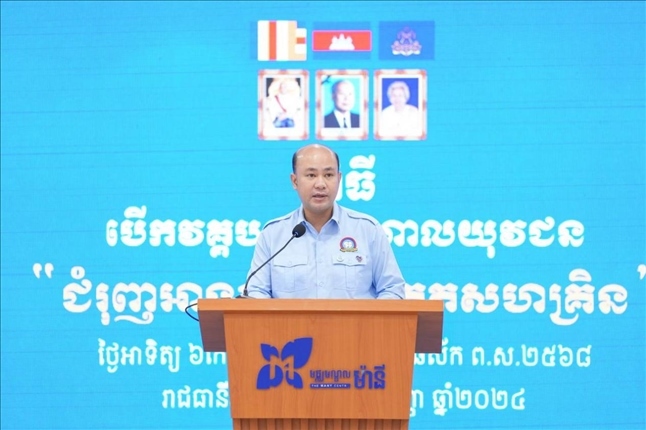 洪瑪尼在開幕式致辭?；顒又鬓k方供圖