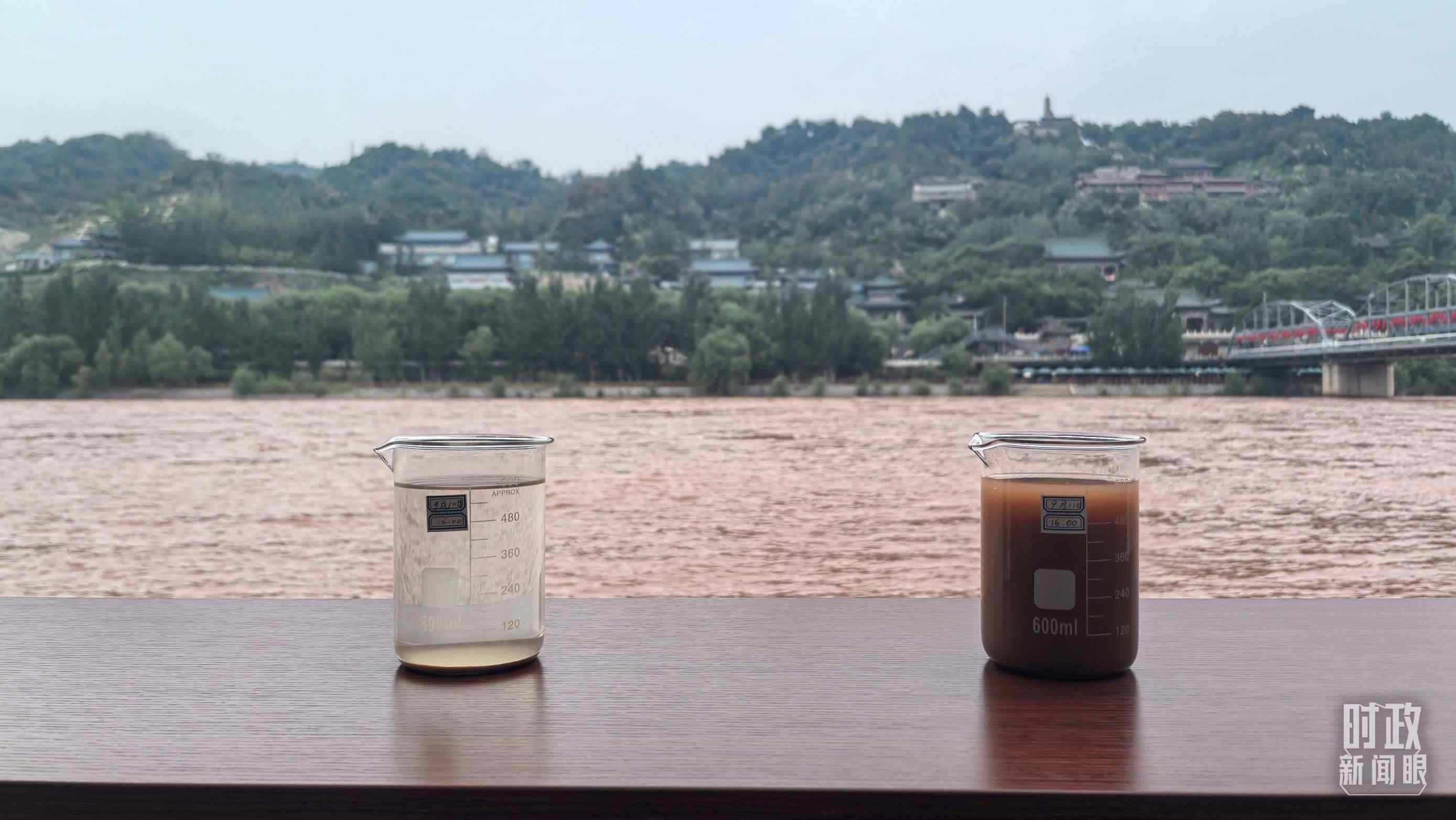 △黃河水質(zhì)監(jiān)測(cè)。（總臺(tái)央視記者陸泓宇拍攝）