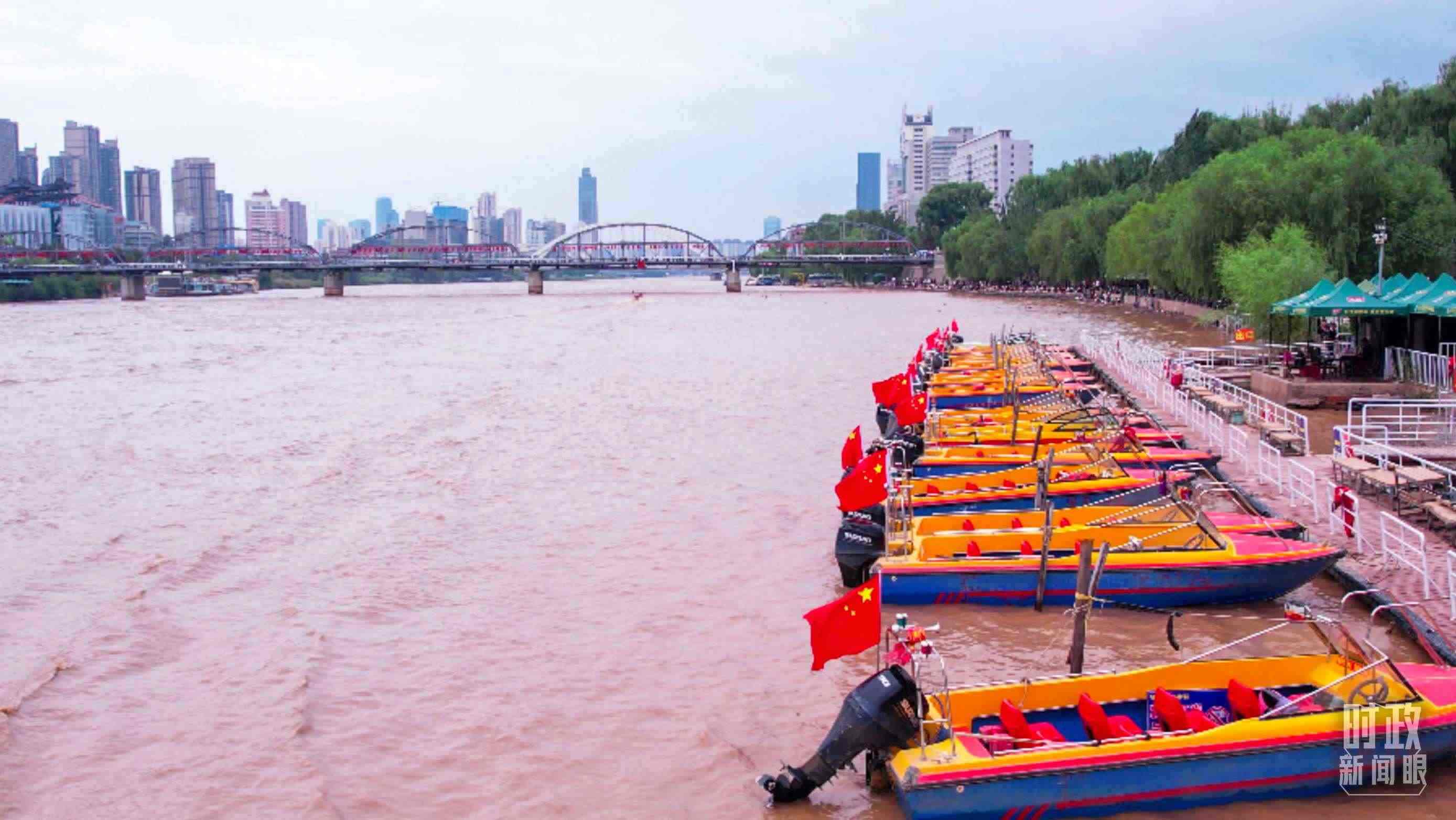 △黃河蘭州段。（總臺(tái)記者張吉瑞拍攝）