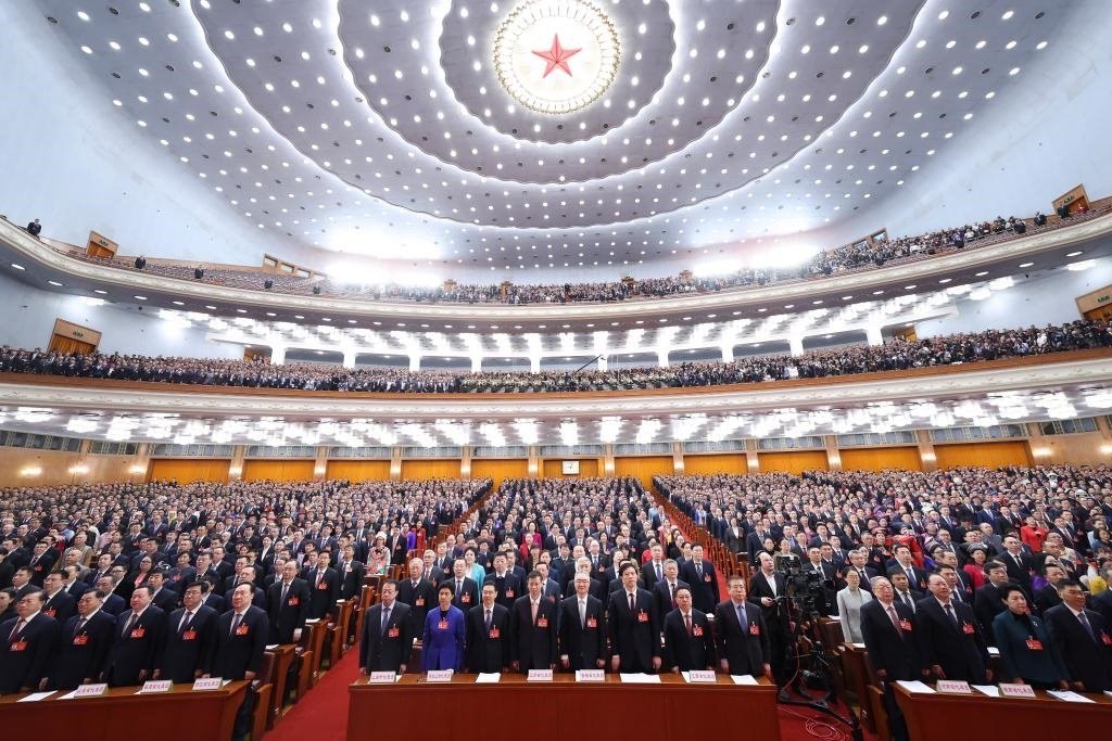 2024年3月5日，第十四屆全國人民代表大會第二次會議在北京人民大會堂開幕。新華社記者 黃敬文 攝