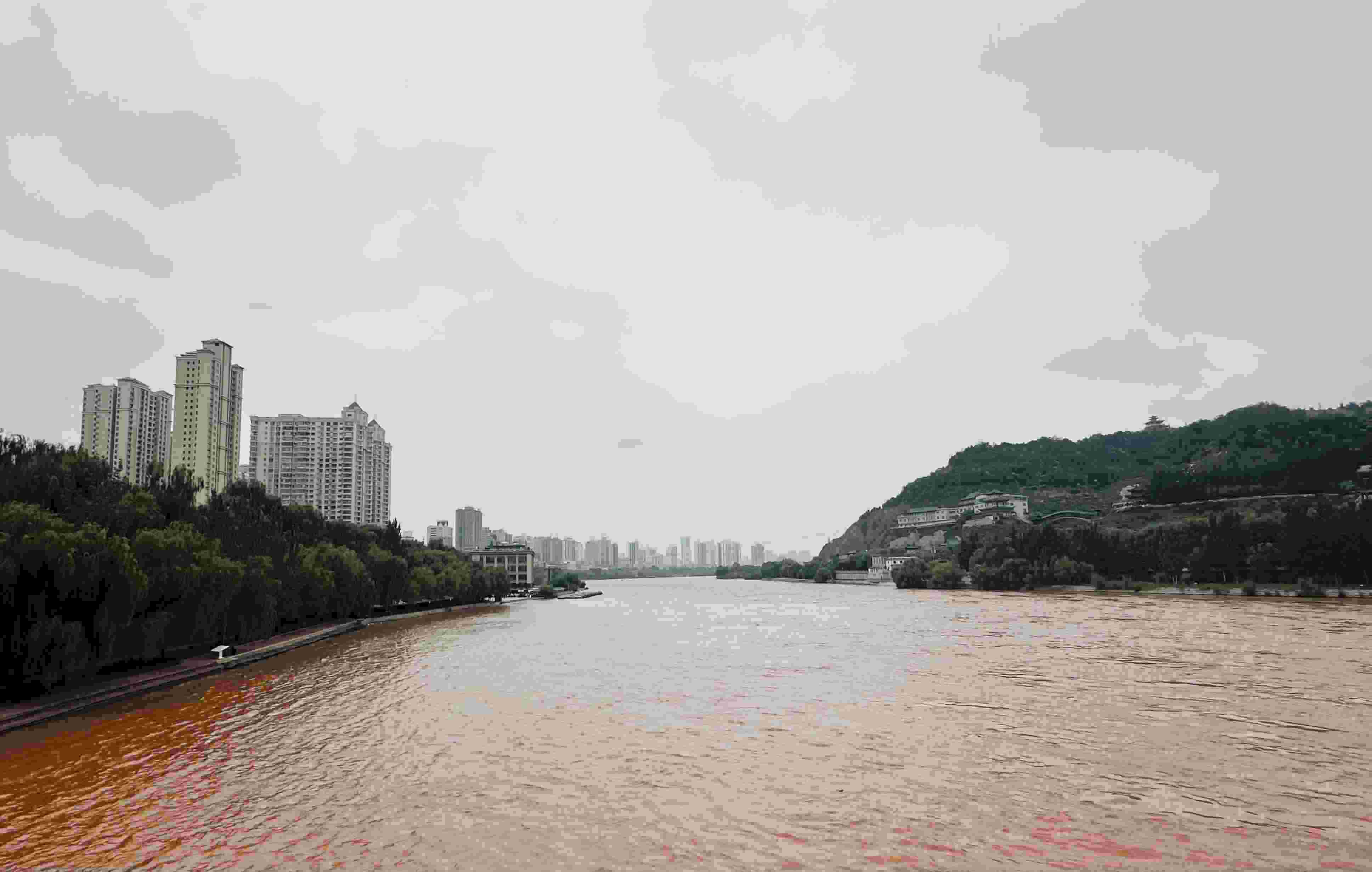 △黃河蘭州段。（總臺央視記者陸泓宇拍攝）