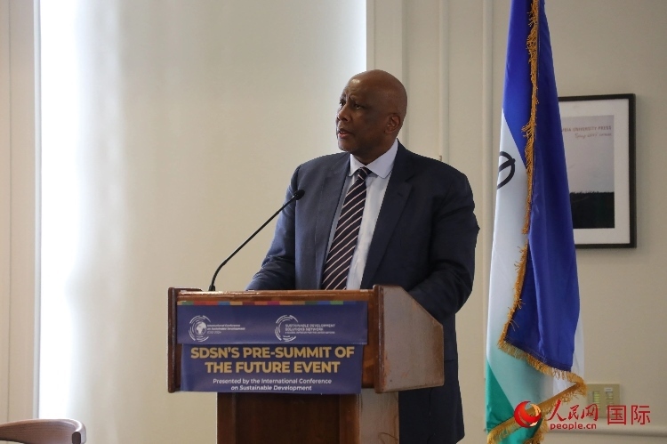 萊索托國王萊齊耶三世出席活動(dòng)并致辭。人民網(wǎng)記者 李志偉攝