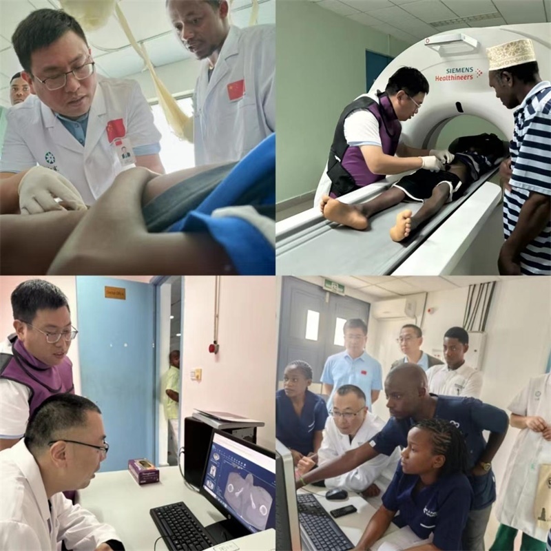 中國援桑醫(yī)療隊(duì)多科室專家與當(dāng)?shù)蒯t(yī)生共同為患者檢查。中國援桑醫(yī)療隊(duì) 供圖