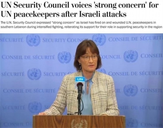 《華盛頓郵報》報道截圖（題圖為本月安理會輪值主席、瑞士常駐聯(lián)合國代表帕絲卡萊·貝里斯維爾）