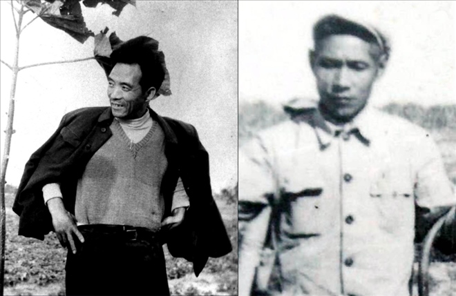 拼版照片：左圖為焦裕祿資料照片；右圖為谷文昌資料照片。