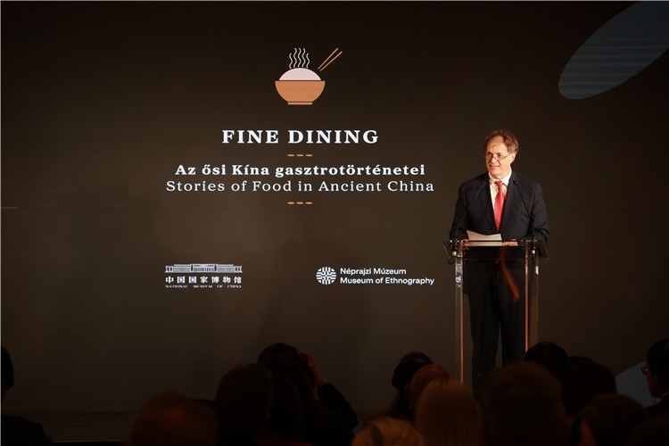 匈牙利文化和創(chuàng)新部副國務(wù)秘書喬鮑致辭。圖片由中國駐匈牙利大使館提供。