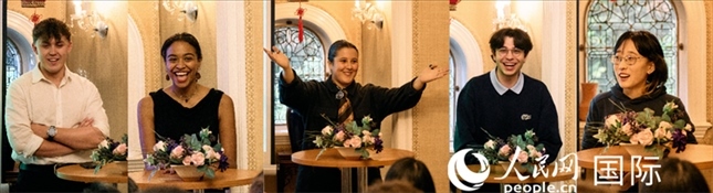 五位英國高校學(xué)生代表現(xiàn)場(chǎng)分享體會(huì) 楊浩鵬攝