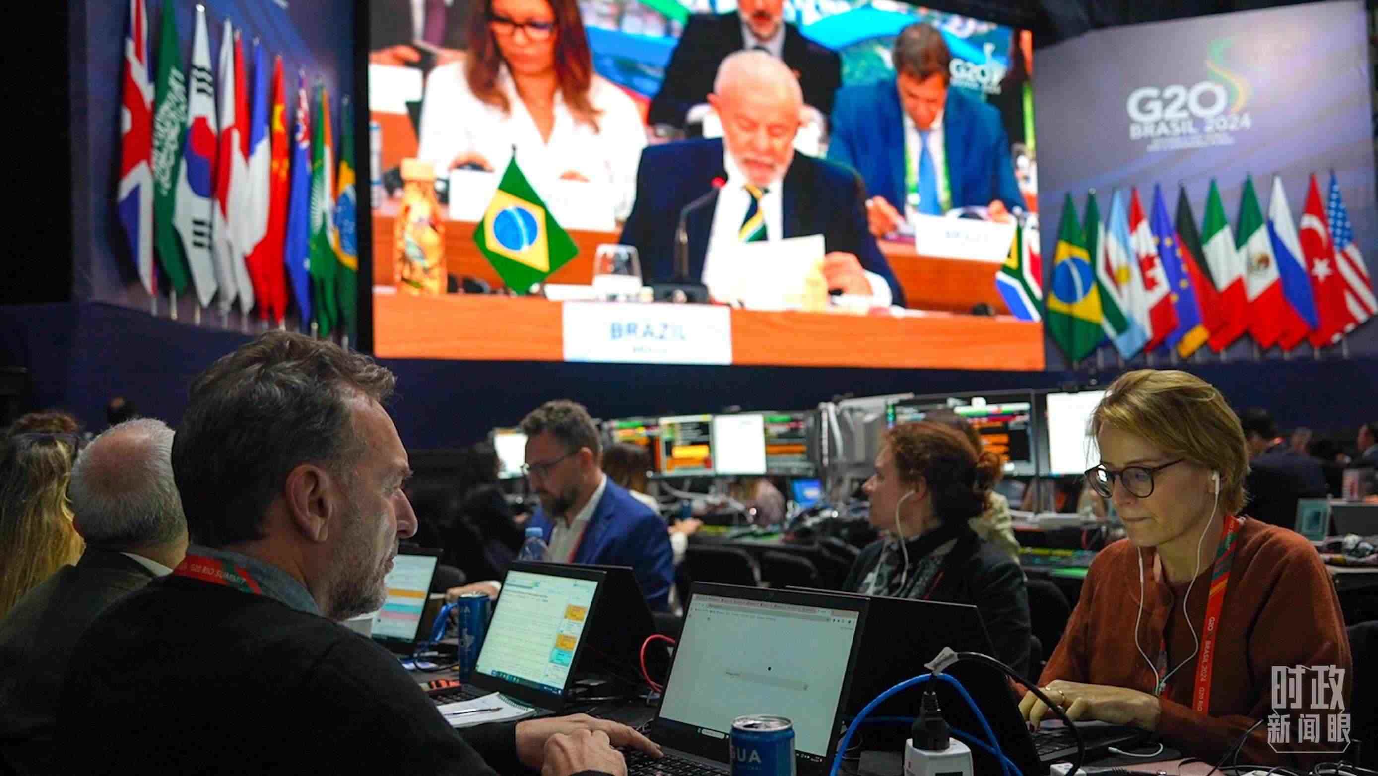 △G20里約峰會媒體中心。（總臺央視記者盧心雨拍攝）