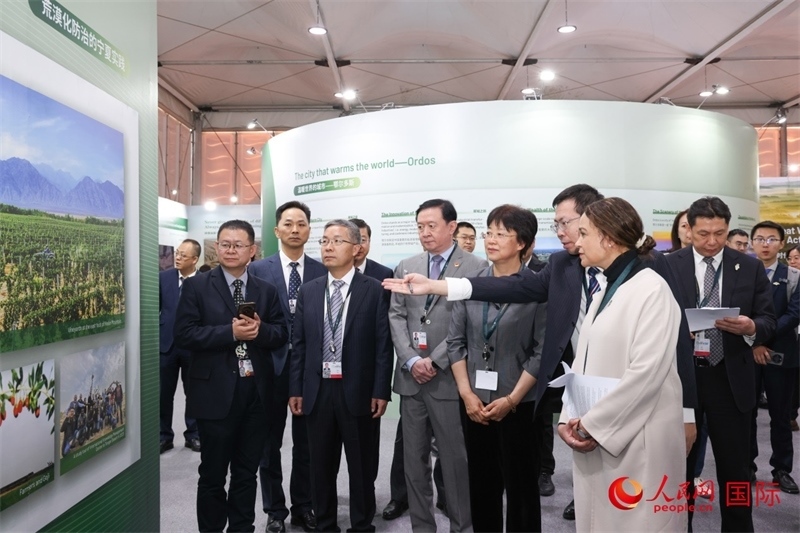 嘉賓參觀中國(guó)館。人民網(wǎng)記者任皓宇攝