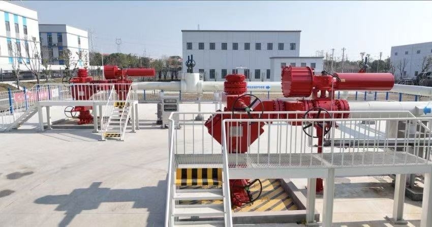 300兆瓦壓氣儲(chǔ)能示范工程鹽穴儲(chǔ)氣庫(kù)井場(chǎng)。受訪者供圖