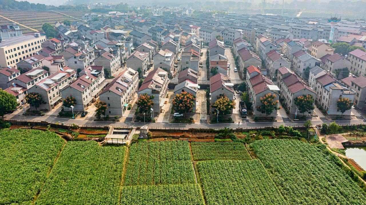 衢州市衢江區(qū)云溪鄉(xiāng)希望新村鳥瞰圖。衢州市衢江區(qū)委宣傳部 供圖