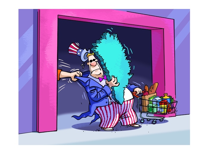 漫畫作者：馬宏亮（人民網(wǎng)版權(quán)圖片，未經(jīng)授權(quán)請勿轉(zhuǎn)載。）