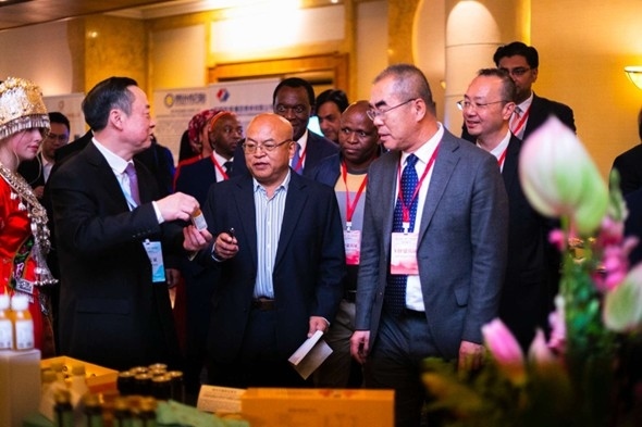 與會嘉賓走訪特色展臺。南非貴州商會供圖