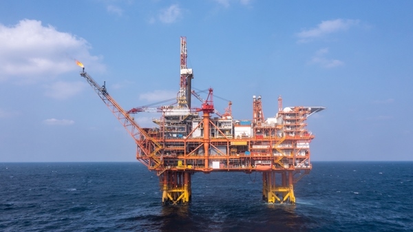 我國首個海上CCUS項目設(shè)施恩平15-1平臺。受訪者供圖