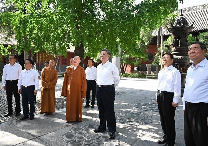 △2025年5月19日，習(xí)近平總書記在河南洛陽白馬寺考察。